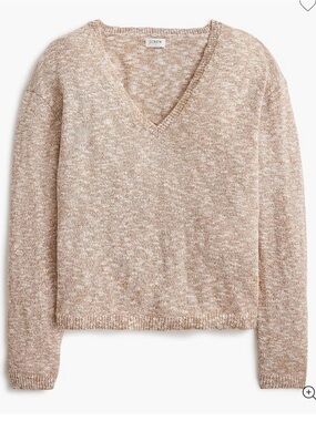 J. Crew Factory V-Neck Beach Sweater in Honey Maple size S